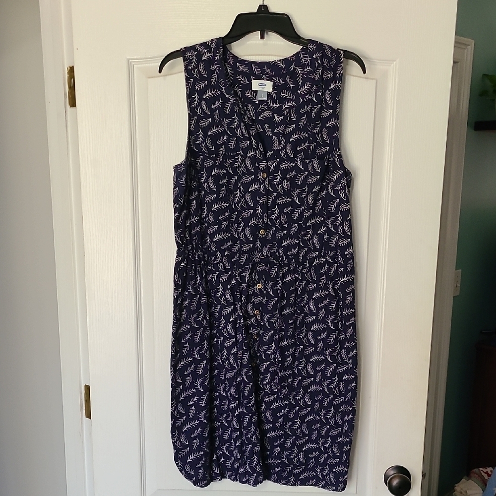 Women's Purple Leaf Print Dress